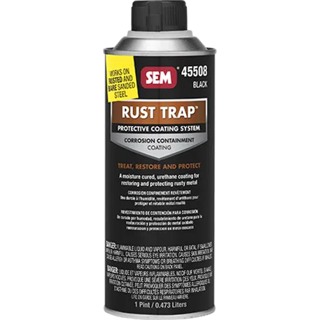 45508 – SEM PRODUCTS Rust Treatment, Use To Restoring And Protecting Rusty Metal 1 Pint Aerosol Can Black Spray On Si...
